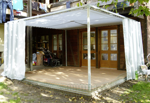 Pavillonhnliche Beschattung